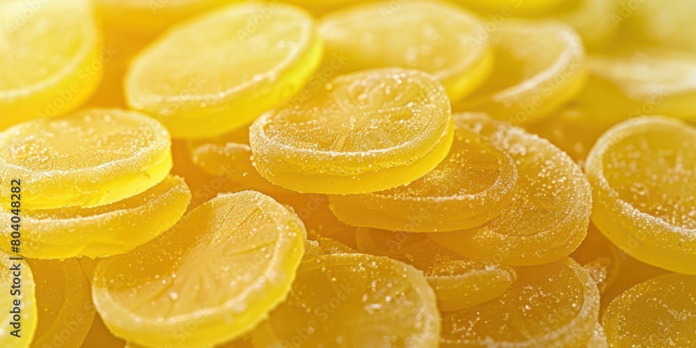 Close up of Sour lemon drops candy background. Close up of Sour lemon drops candy background.