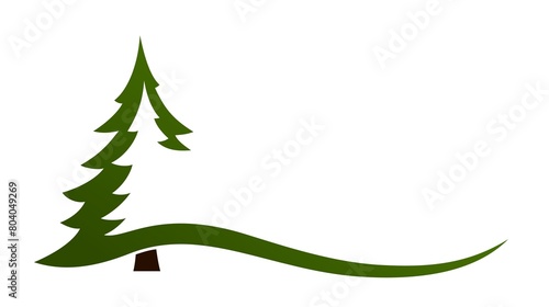 The stylized symbol of a green tree.