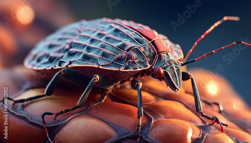 close-up of Bedbug Triatominae detailed , generated by AI