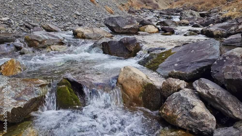 mountain river at sunny spring day. mountain river at sunny spring day.