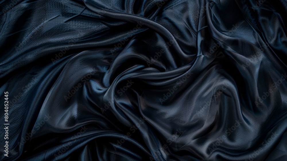 Fototapeta premium A black fabric with a shiny texture