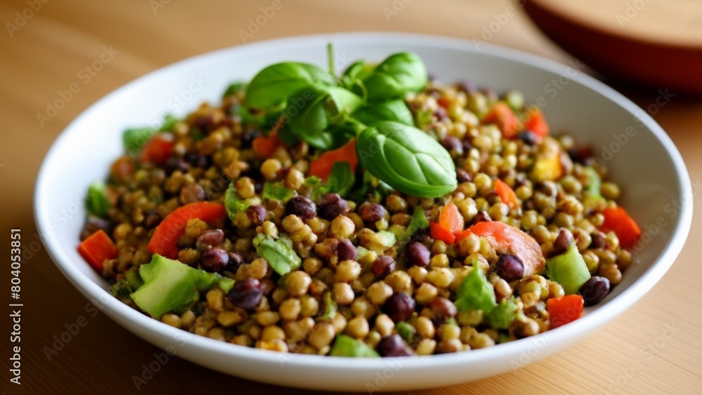 Deliciously nutritious salad in a bowl Deliciously nutritious salad in a bowl