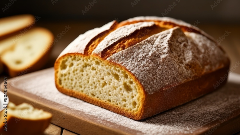  Deliciously crusty loaf ready to be savored