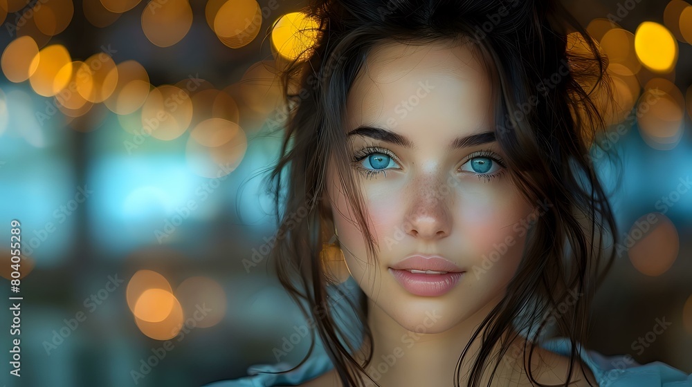 Elegant Young Woman in Soft Side-Lighting and Warm Colors Elegant Young Woman in Soft Side-Lighting and Warm Colors