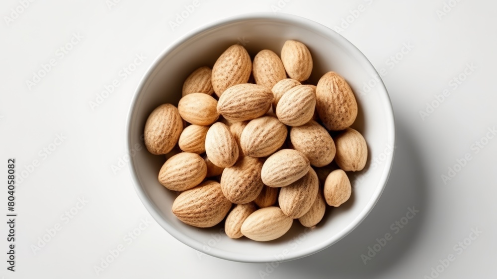 A bowl of fresh almonds ready to be enjoyed A bowl of fresh almonds ready to be enjoyed