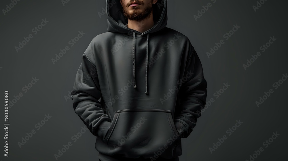 Elegant and Functional: Black Hoodie in Monochrome Elegant and Functional: Black Hoodie in Monochrome