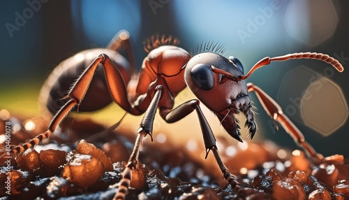 ant close-up detailed , generated by AI