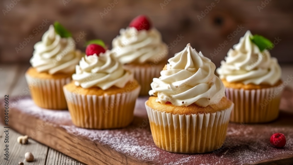 Deliciously decorated cupcakes ready to be enjoyed Deliciously decorated cupcakes ready to be enjoyed