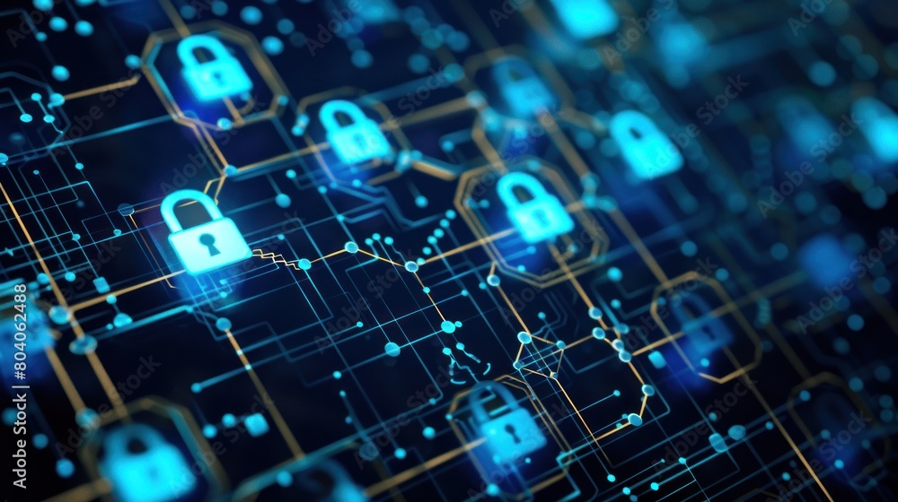 background digital security network background digital security network