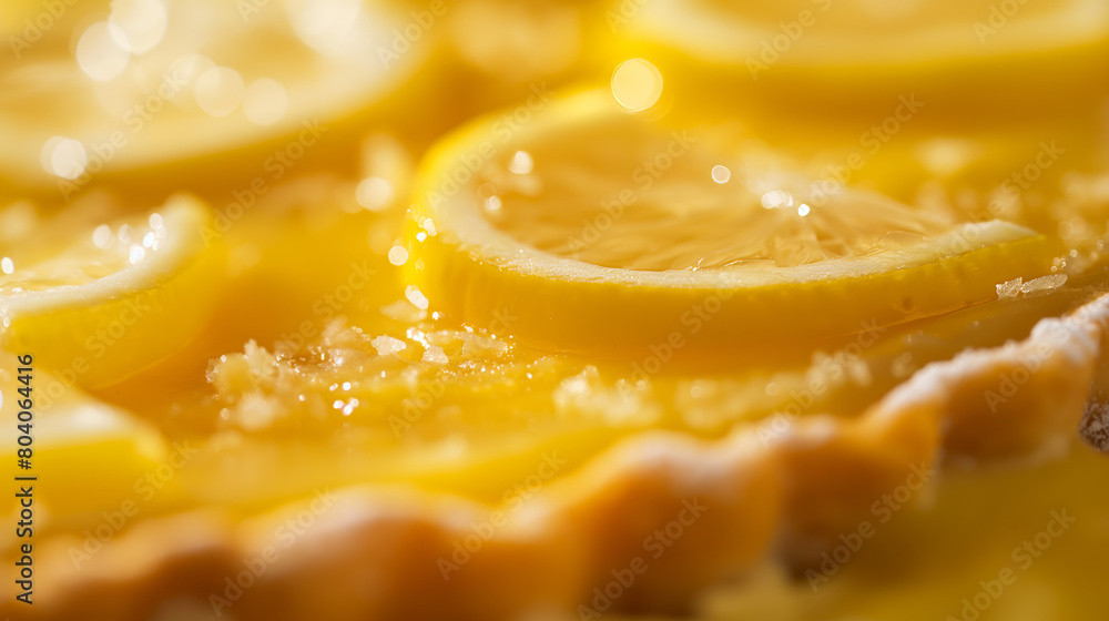 This detailed close-up showcases the vibrant yellow, juicy texture, and fresh zest of lemon slices, ideal for culinary concepts This detailed close-up showcases the vibrant yellow, juicy texture, and fresh zest of lemon slices, ideal for culinary concepts