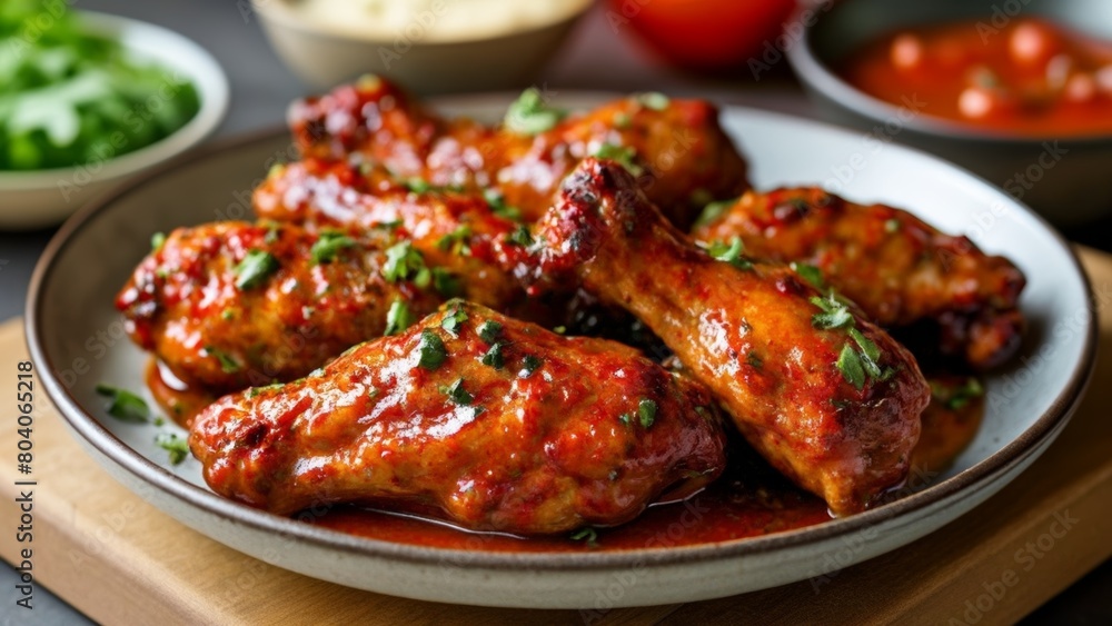  Deliciously grilled chicken wings ready to be savored