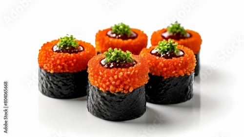 Wallpaper Mural  Delicious sushi rolls with vibrant toppings ready to be savored Torontodigital.ca