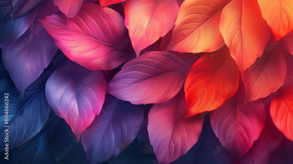 custom made wallpaper toronto digitalAbstract graphic tamplates design of leaves, AI generated