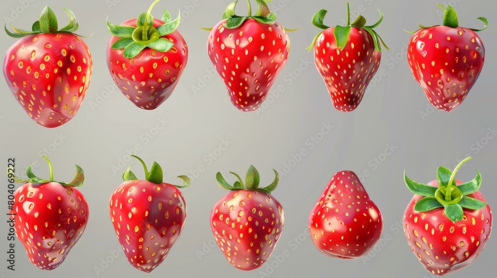 Graph illustration of a realistic isolated strawberry fruit on a transparent background. Fresh berry element summer graphic with a seed and stem. Organic health collection modern clipart. Graph illustration of a realistic isolated strawberry fruit on a transparent background. Fresh berry element summer graphic with a seed and stem. Organic health collection modern clipart.