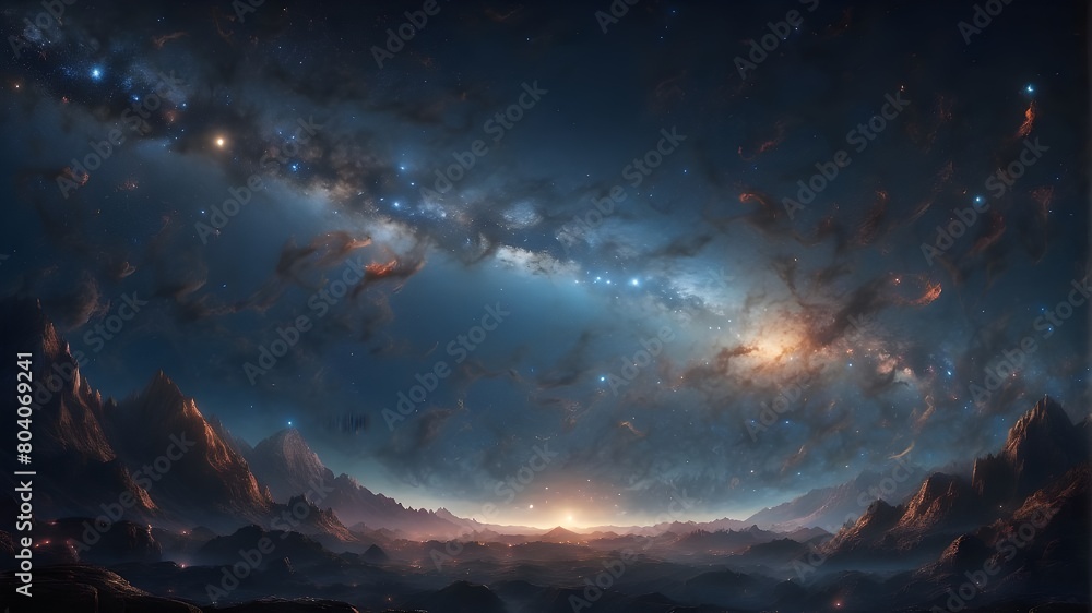a galaxy that is painted in blue and has a picture of a galaxy in the center. a galaxy that is painted in blue and has a picture of a galaxy in the center.