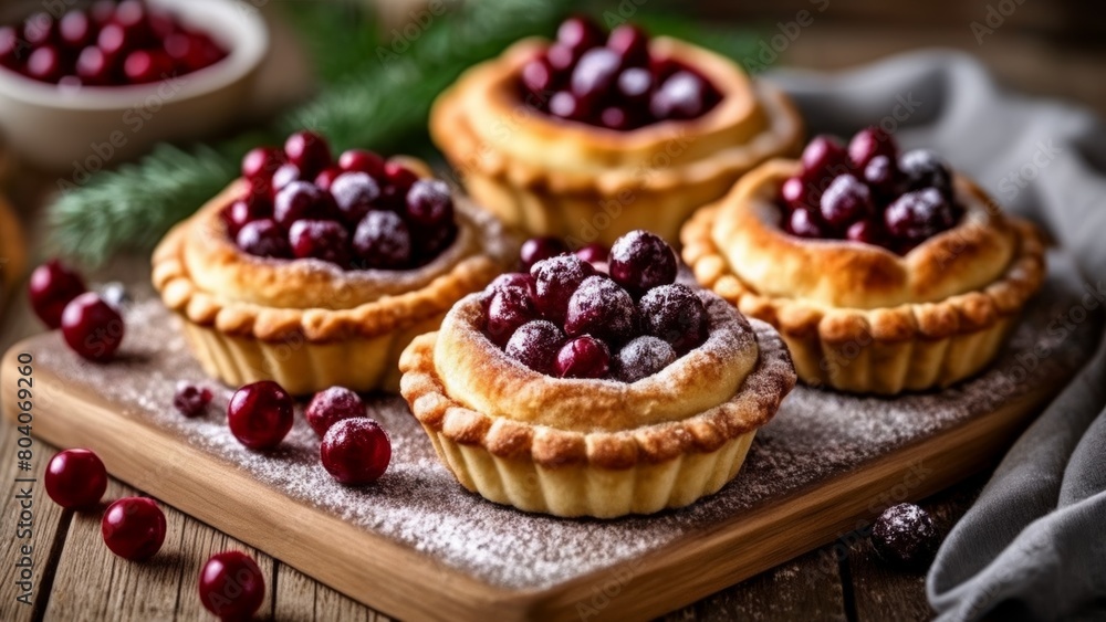 Delicious baked goods with fresh berries perfect for a cozy afternoon Delicious baked goods with fresh berries perfect for a cozy afternoon