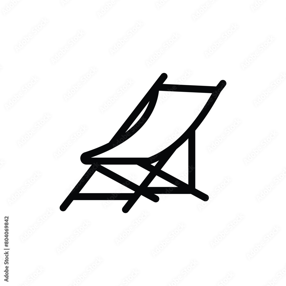 Beach Chair vector icon Beach Chair vector icon