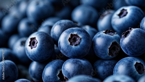  A bountiful harvest of fresh blueberries photo