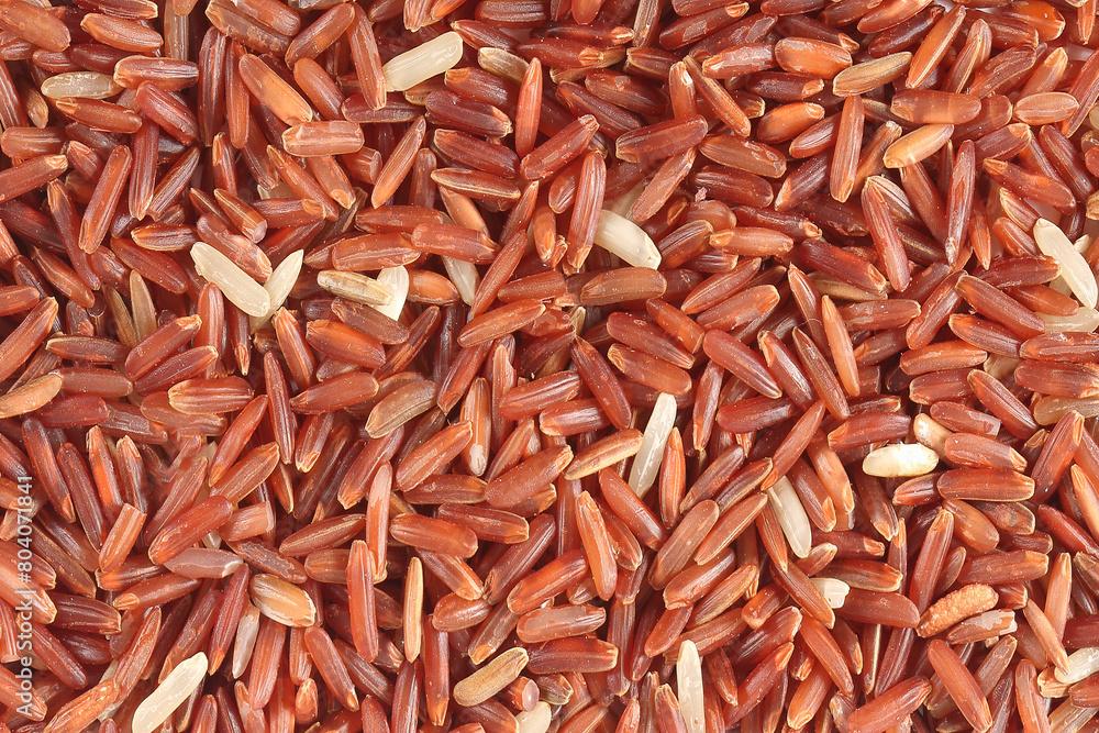  red rice on white background