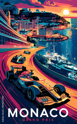 Monaco Travel Poster design | Grand Prix | Racing