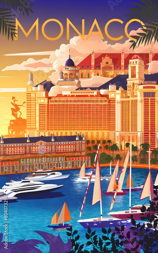 Monaco Travel Poster design