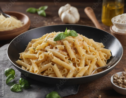 La pasta, condita con cura e sapienza, si offre al palato con un invito irresistibile al gusto autentico. photo