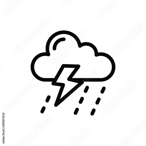 Lighting Rain vector icon