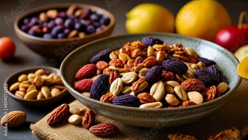  A vibrant mix of nuts and dried fruits perfect for a healthy snack