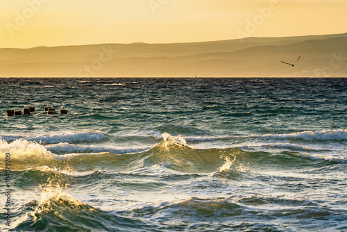 Bacvice Beach on Windy Day