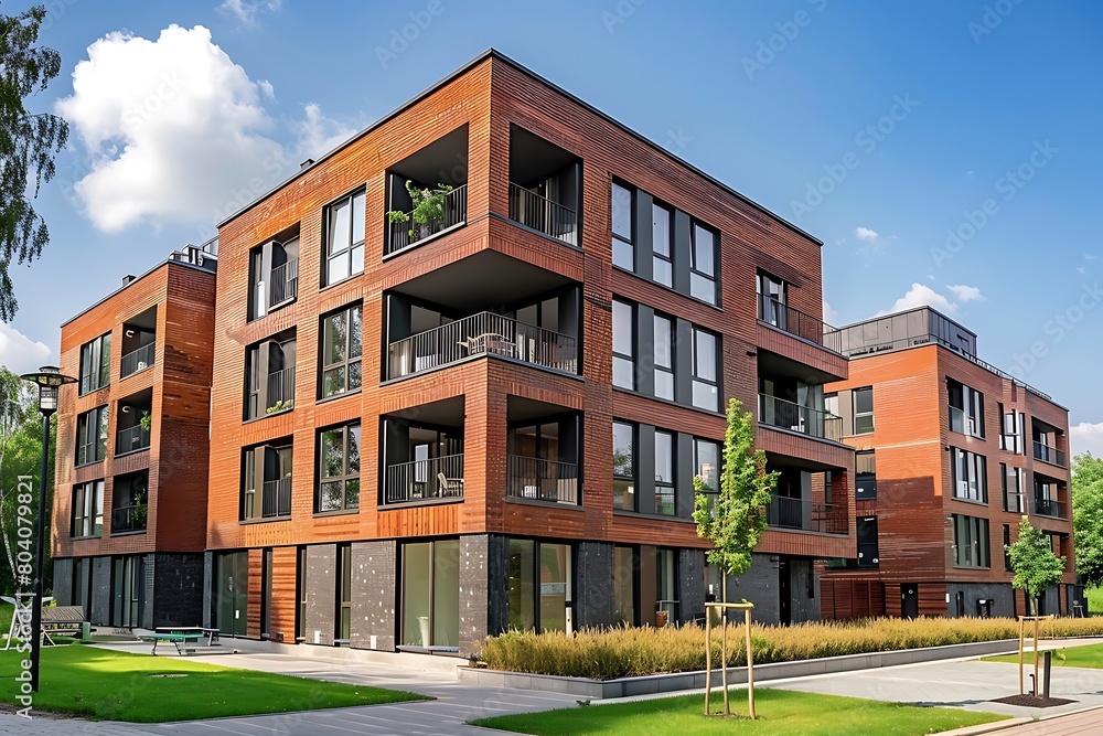 Energy-storing bricks in self-heating residential complexes.