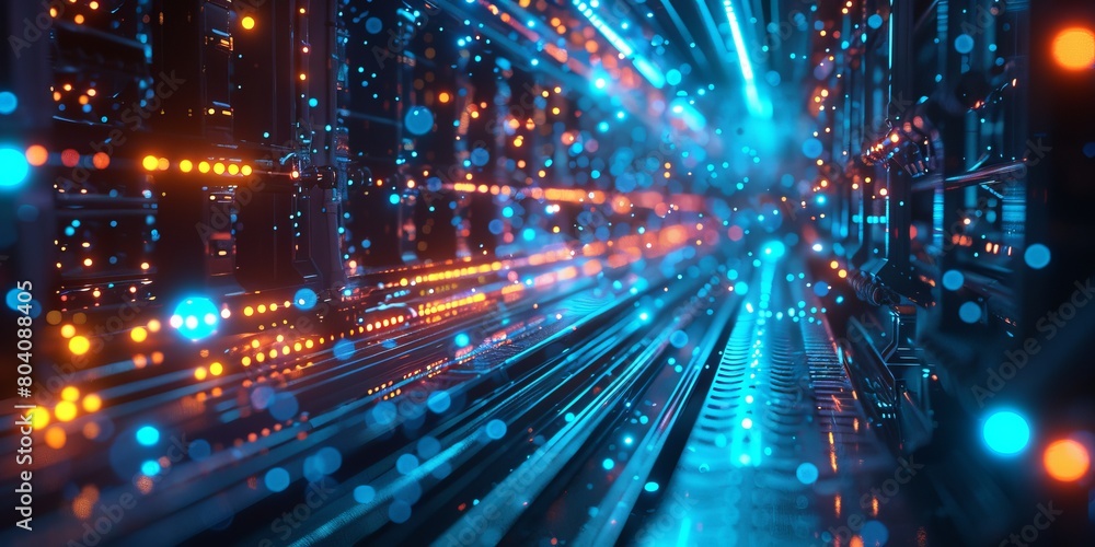 Obraz premium Data fiber transfer