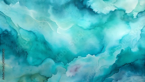 abstract watercolor paint background with liquid fluid texture for background, banner, light blue colors