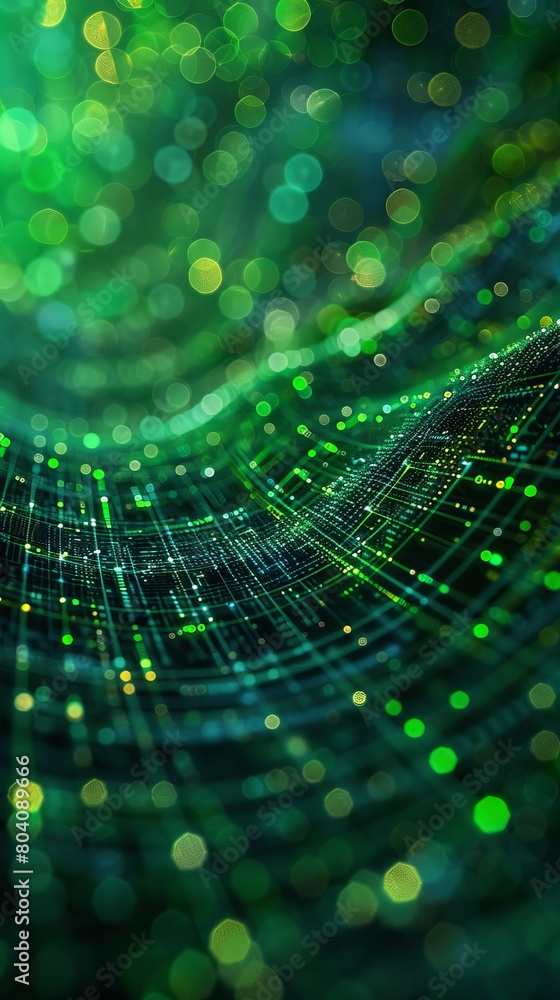 Blue and Green Cyberspace Concept with High-Tech Structure. Futuristic Network Lines with copy-space. Blue and Green Cyberspace Concept with High-Tech Structure. Futuristic Network Lines with copy-space.