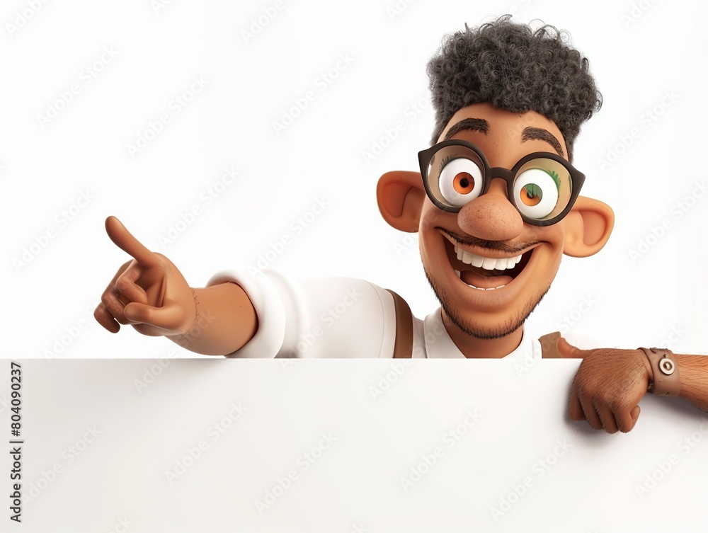 Character holding a cardboard with copy space Character holding a cardboard with copy space