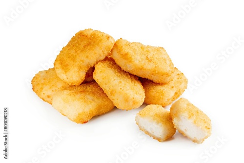 Chicken nuggets on a white background  isolation