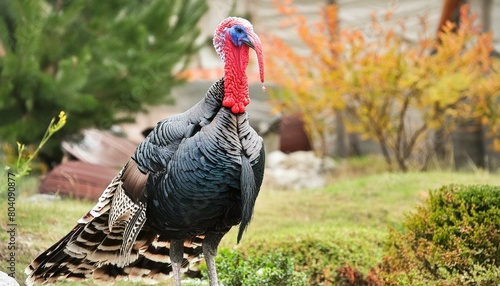 Portrait of a wild turkey male