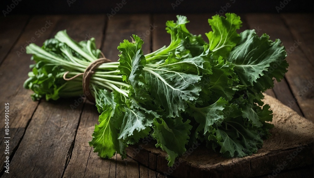 A fresh bunch of mustard greens A fresh bunch of mustard greens