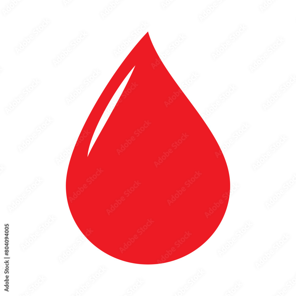 Vector illustration of red drop on transparent background Vector illustration of red drop on transparent background