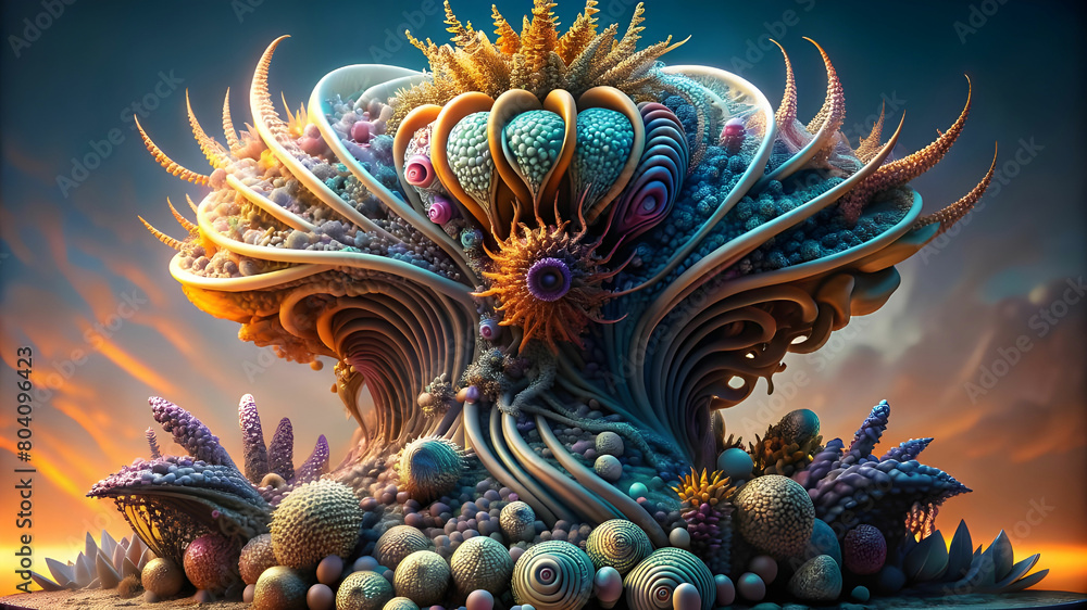 Symbiosis digital art print ai 3d sculpture Symbiosis digital art print ai 3d sculpture