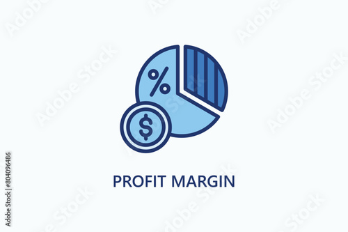 Profit Margin vector, icon or logo sign symbol illustration 
