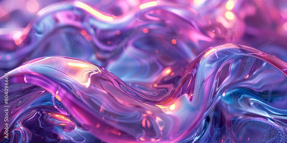 3D Render Of An Abstract Holographic Purple Sculpture 3D Render Of An Abstract Holographic Purple Sculpture