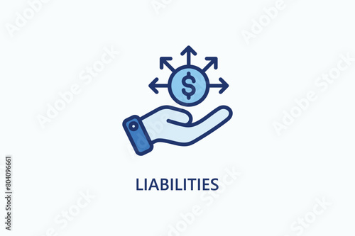 Liabilities vector, icon or logo sign symbol illustration 
