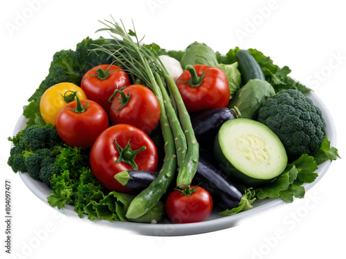 fresh vegetables isolated on white background