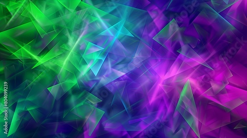 abstract colourful background with lines and triangles, geometry creative wallpaper backdrop, in style of purple and green