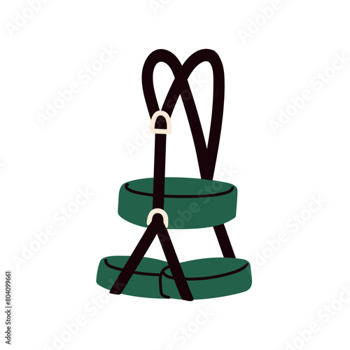 Safety harness, belt for works at height. Workers protection equipment, body ...
