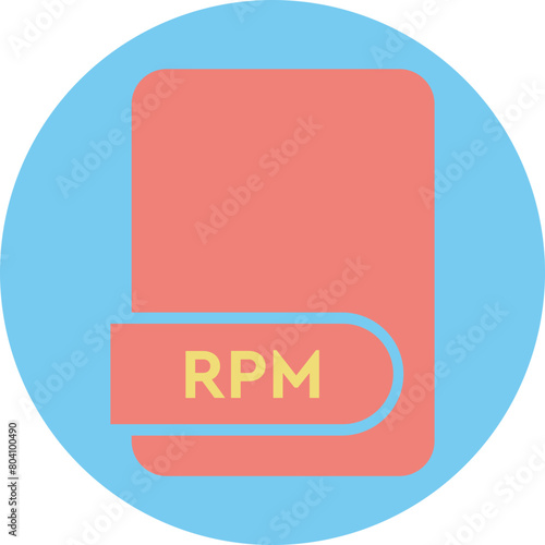 Free Download RPM File format icon  circular shape - GFXLoad