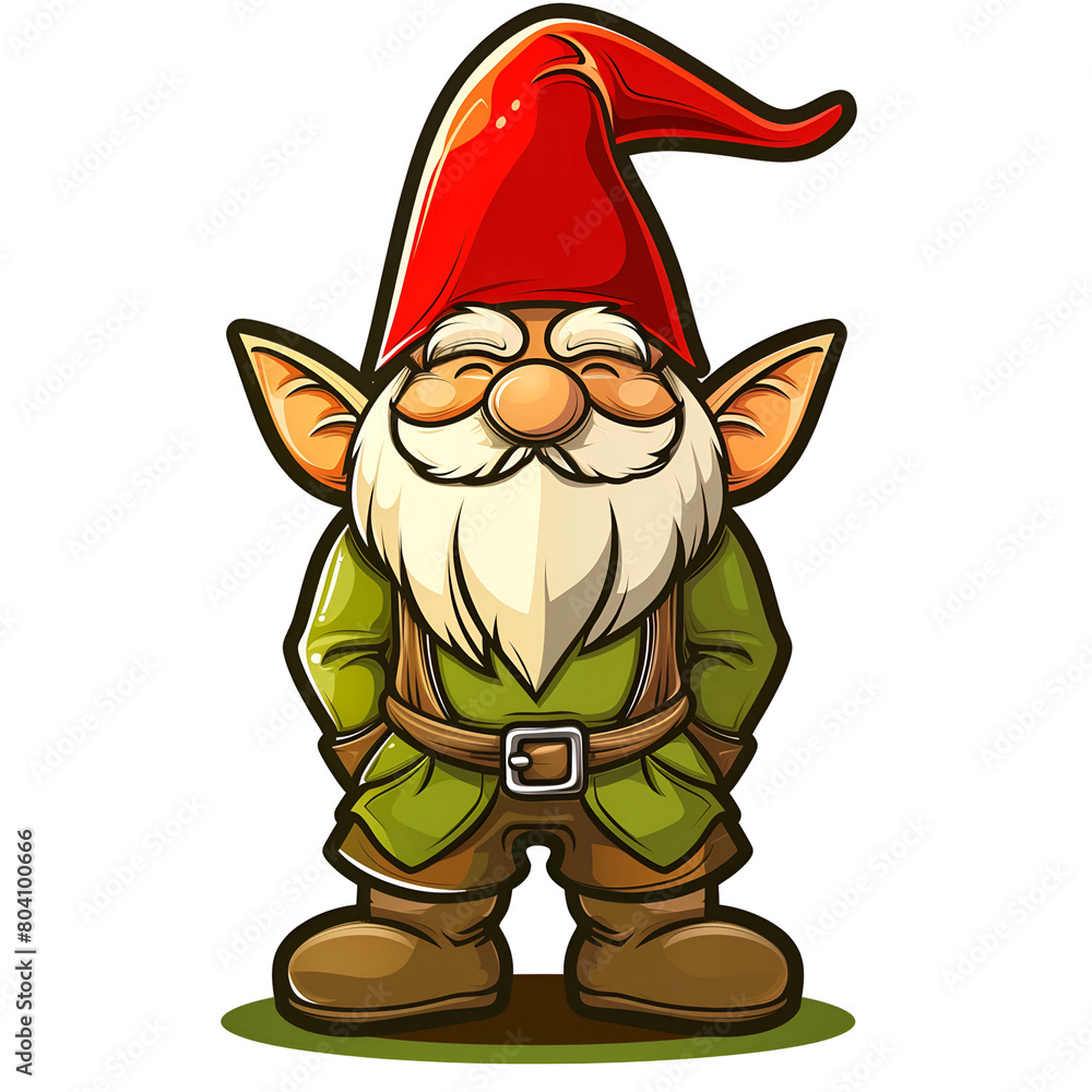 Gnom flat illustration icon logo Gnom flat illustration icon logo