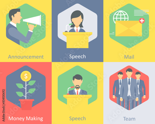 announcement, speech, mail