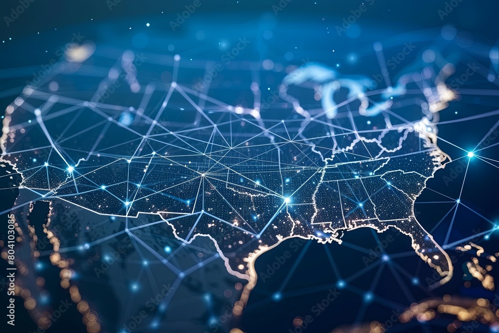 US Digital Connectivity: A Visual Web of Global Communication Networks US Digital Connectivity: A Visual Web of Global Communication Networks