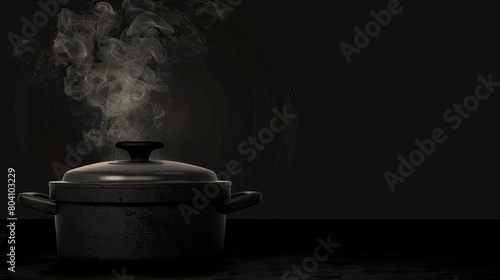 A lid on the pot trapping steam, Represent the greenhouse effect photo